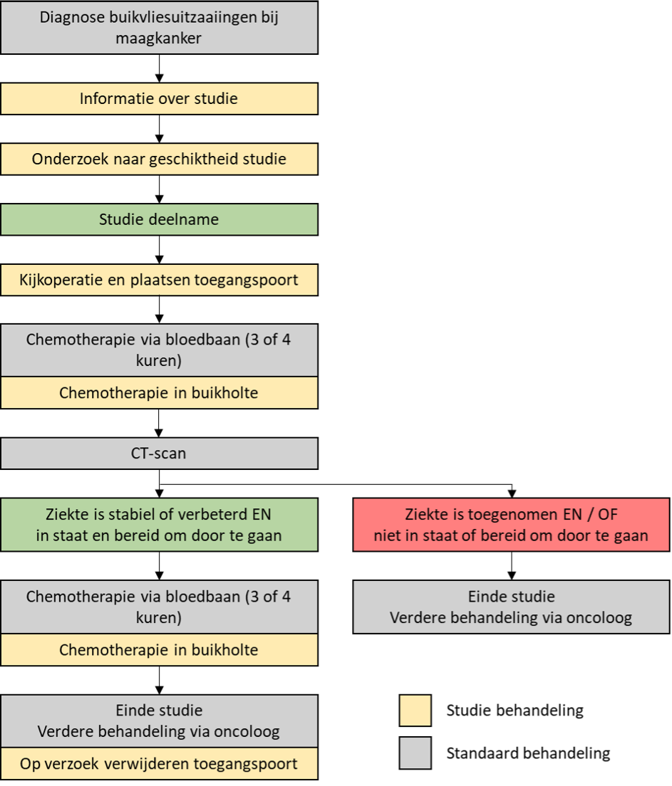 Schema onderzoekshandelingen INTERACT maag studie
