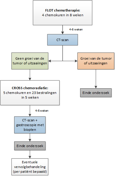 Schema onderzoekshandelingen TNT-OES-1 trial